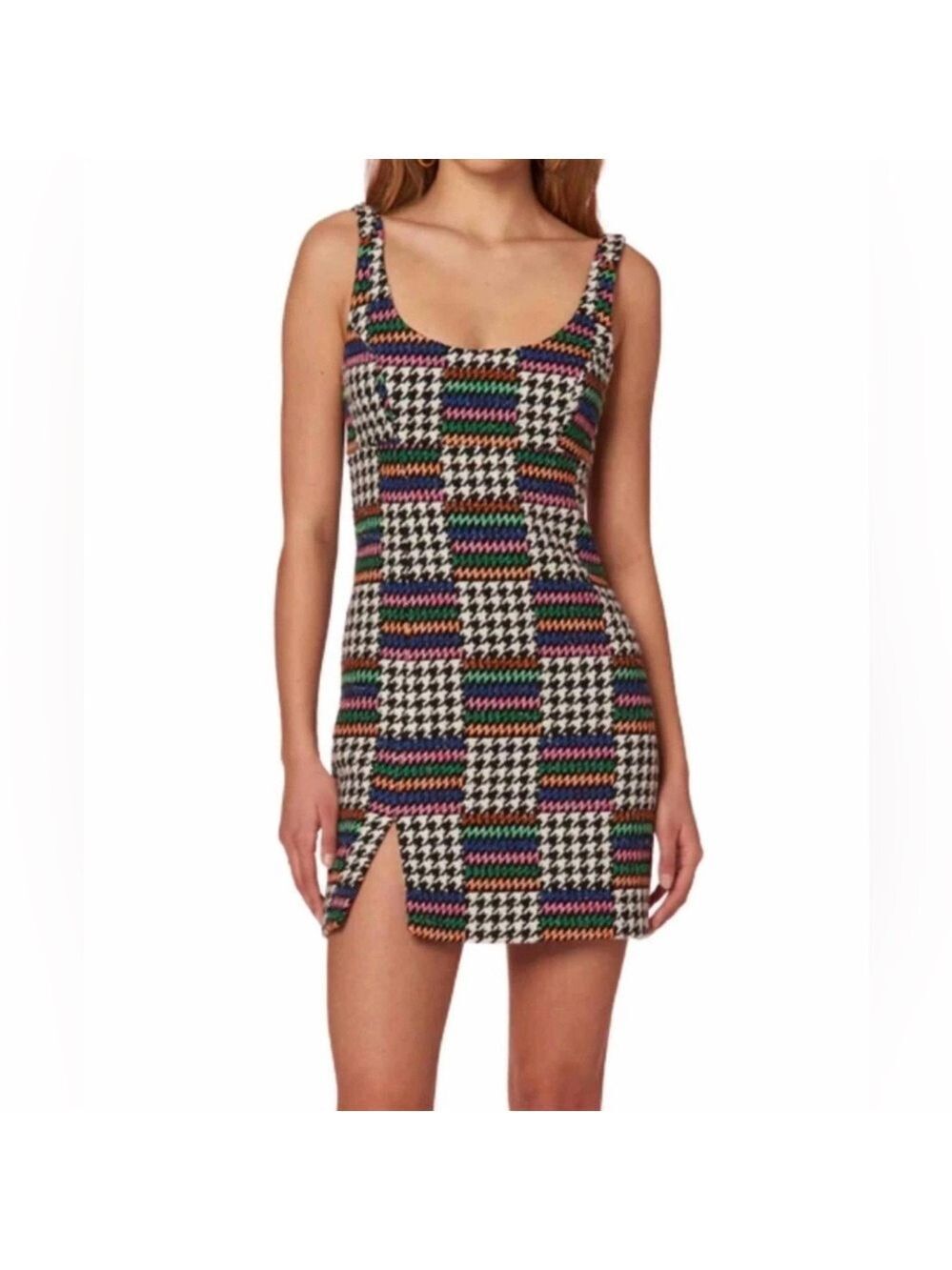 Amanda Uprichard Rayne Tweed Tribeca Mini Dress Women’s M Shift Multicolor